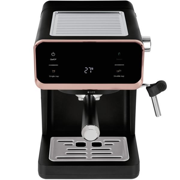 Design 3in1 Siebträger-Espressomaschine: Schwarz-Roségold, 950 Watt, Für Kaffeepulver, Pads & Kapseln, der perfekte Kaffeegenuss