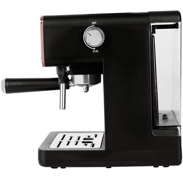 Design 3in1 Siebträger-Espressomaschine: Schwarz-Roségold, 950 Watt, Für Kaffeepulver, Pads & Kapseln, der perfekte Kaffeegenuss