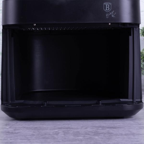 Heissluftfritteuse mit Sichtfenster & 9 Kochprogramme-Air Fryer, 6,3L, schwarz-roségold, fettarmes Frittieren, elegantes Design, knusprige Ergebnisse