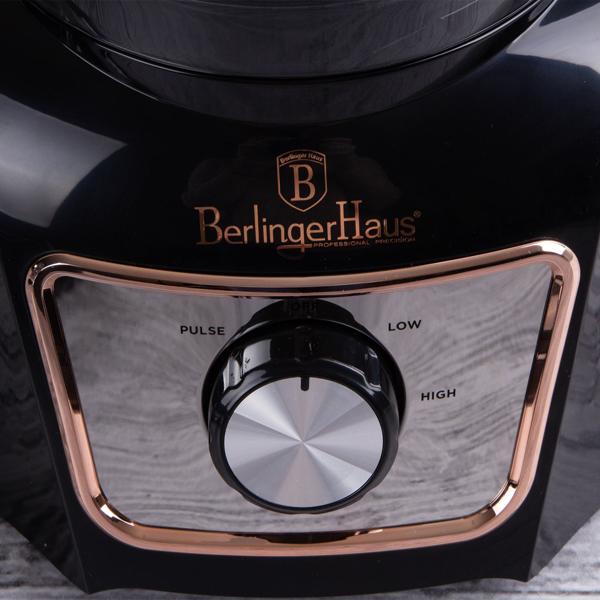 Kompakt-Küchenmaschine, schwarz-roségold, 500W - Multifunktionsmixer mit Zitruspresse. Leistungsstarker Food-Processor für beste Koch-Ergebnisse