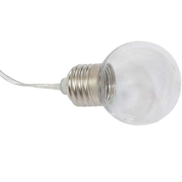 2er-Set Solar-LED-Lichterkette mit 20 warmweissen Glühbirnen-LEDs - 2,85 Meter beleuchtet - Autark, wetterfest IP44 für Garten & Balkon