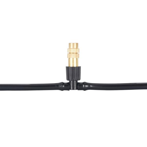 Wasser-Zerstäuber-Set mit 10-Meter-Schlauch und 10 Metalldüsen, Klicksystem: Ein Terrassen-Kühler für sofortige Erfrischung & einfache Gartenbewässerung