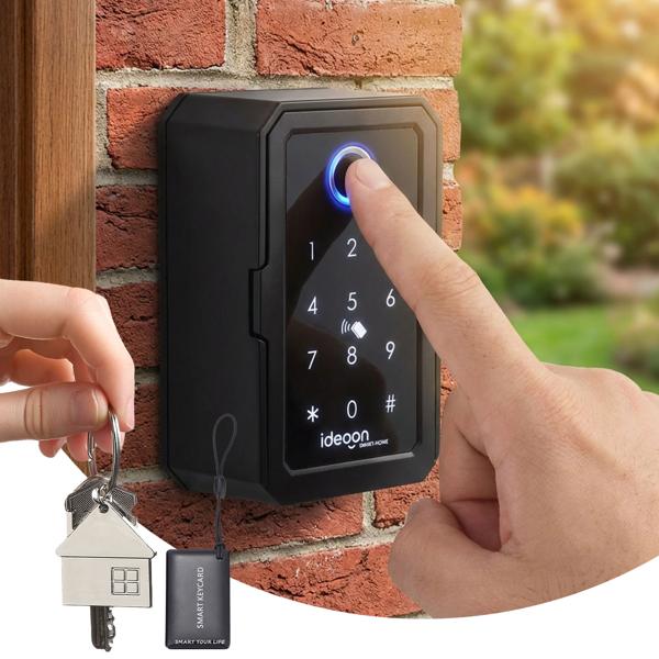 Smarter Schlüssel-Safe mit Fingerabdruck, PIN, Transponder-Karte, Bluetooth – Eine sichere Keybox für Haus, Büro & Ferienwohnung