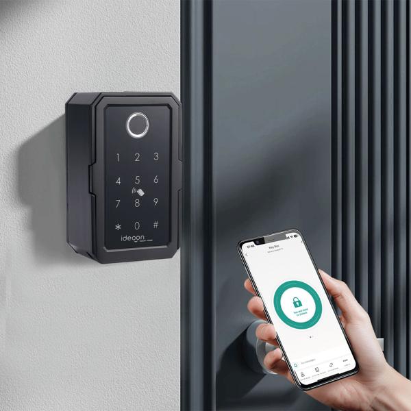 Smarter Schlüssel-Safe mit Fingerabdruck, PIN, Transponder-Karte, Bluetooth – Eine sichere Keybox für Haus, Büro & Ferienwohnung