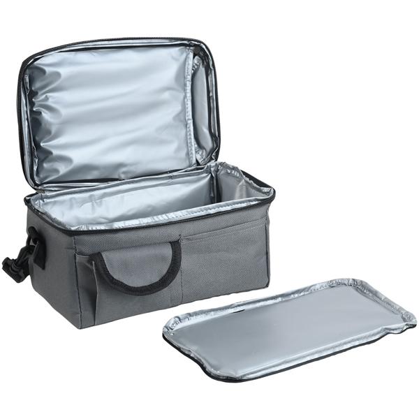 Mini-Kühltasche faltbar (6L) - Isoliert & auslaufsicher - Kühltasche mit Schultergurt, Tragegriffen & Trennfächern für Picknick & Büro