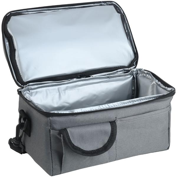 Mini-Kühltasche faltbar (6L) - Isoliert & auslaufsicher - Kühltasche mit Schultergurt, Tragegriffen & Trennfächern für Picknick & Büro