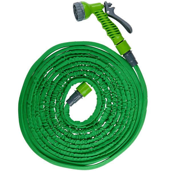 Dehnbarer Gartenschlauch 7,5-15m Set: Inkl. Multifunktions-Handbrause & Kupplung, superleicht & platzsparend – Mühelose Gartenbewässerung & Reinigung!