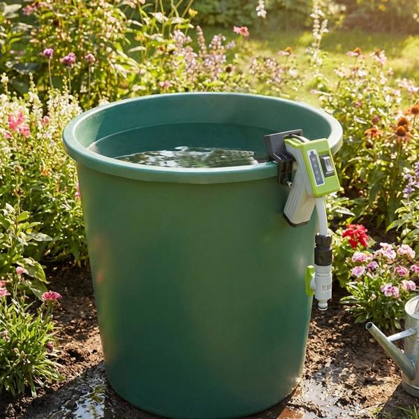 Mobile Akku-Tauchpumpe für Regentonnen: Bequeme Gartenbewässerung ohne Stromanschluss, kraftvoll, leicht & vielseitig einsetzbar, für jeden Garten