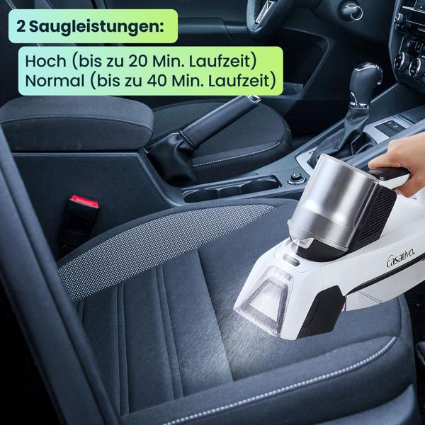 Kabelloser Profi Waschsauger 60W mit Li-Ion-Akku – Leistungsstarker Fleckenentferner für Polster, Textilien, Teppiche, Autositze – Akku-Reiniger Mobil Effizient