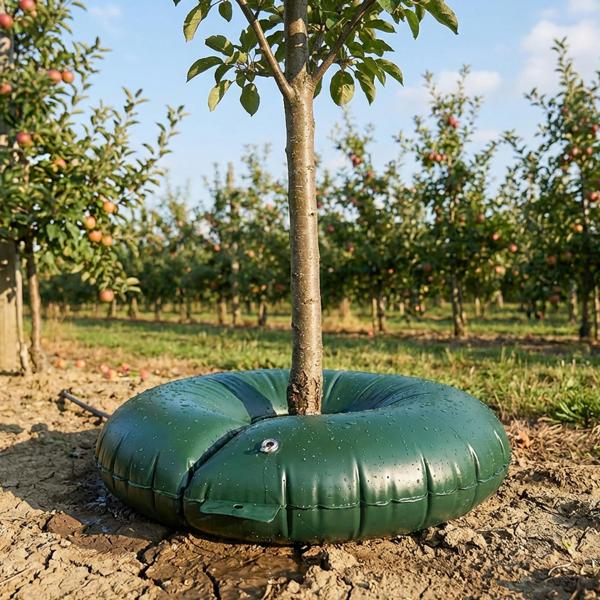 Anneau d’irrigation pour arbres 55 L pour arbustes et arbres – sac d’irrigation en PVC robuste – résistant aux UV – pour circonférence de tronc jusqu’à 30 cm – système goutte-à-goutte