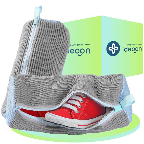 2er-Set Schuhwaschbeutel mit Reinigungsfasern: Schont Sneaker & Turnschuhe in der Waschmaschine, Effektive Reinigung & Schutz - strahlend saubere Schuhe