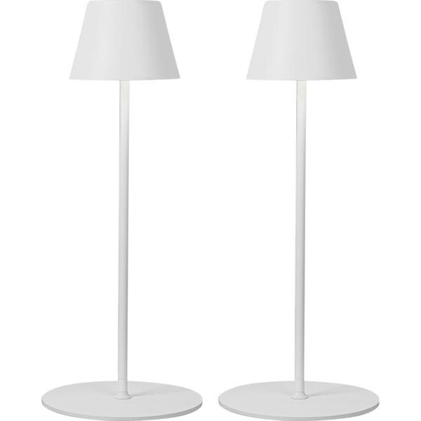 2er-Set Moderne höhenverstellbare LED-Stehlampe, dimmbar, weiss, 50 /90/130 cm - ein elegantes Stimmungslicht für Wohnzimmer, Schlafzimmer & Büro