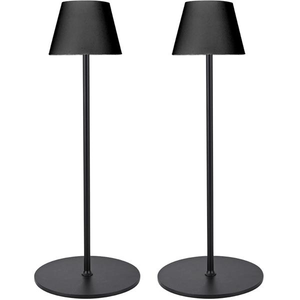 2er-Set Moderne höhenverstellbare LED-Stehlampe, dimmbar, schwarz, 50 /90/130 cm - ein elegantes Stimmungslicht für Wohnzimmer, Schlafzimmer & Büro