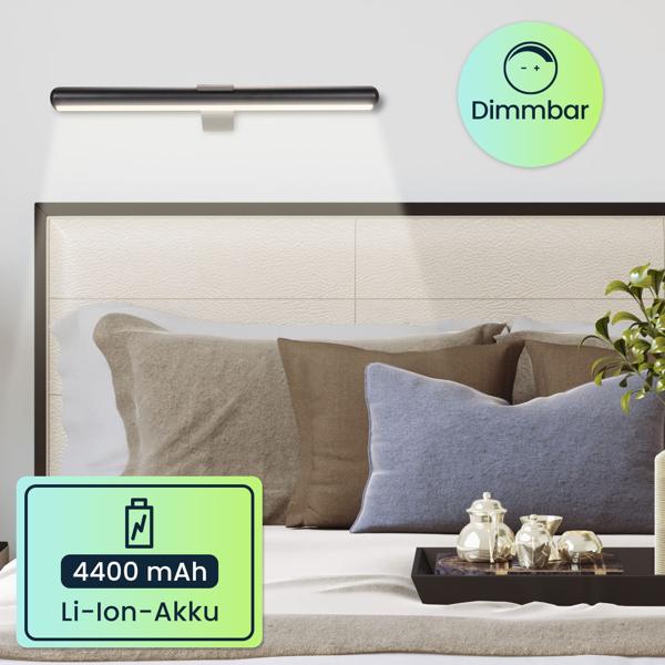 4er-Set Elegante Wand- und Bildleuchte mit Fernbedienung & Touch Schalter, USB- & Akkubetrieb, dimmbar: Eine flexible LED-Lampe für Kunst & Ambiente