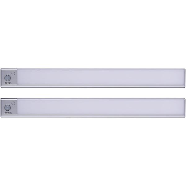 set di 2 strisce luminose a LED piatte e ricaricabili, 40 cm con sensore di movimento, 120 LED: senza fili, luminose e a risparmio energetico - perfette per guardaroba, corridoio e cucina