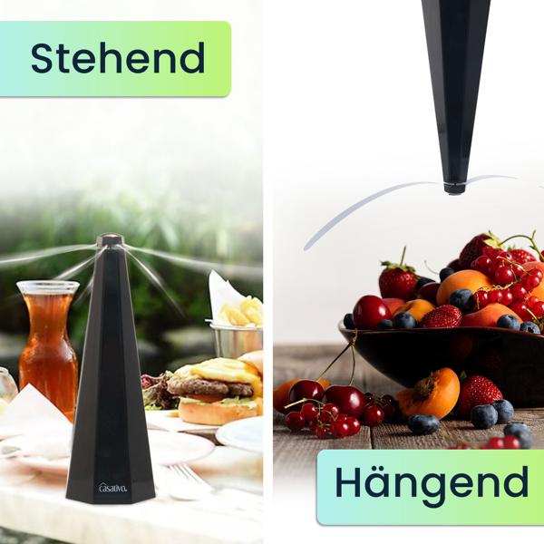 2er-Set Mobiler 2-Flügel Insektenvertreiber Batterie & USB: Sanfte, effektive Fliegenabwehr für Tisch & unterwegs, flexibel beim Essen & Outdoor