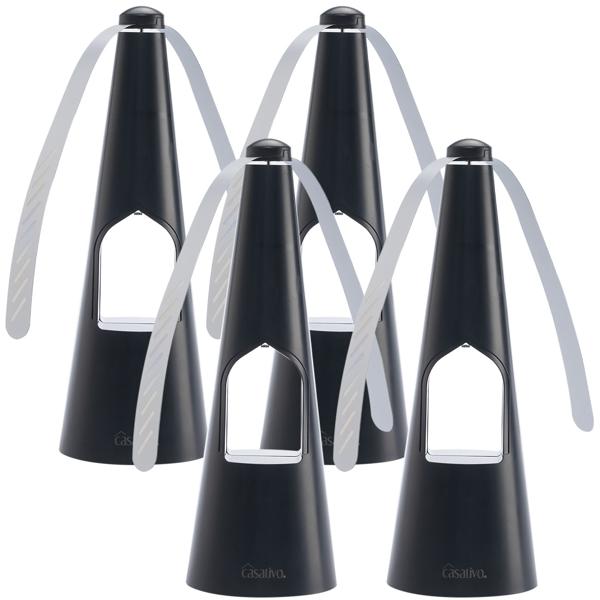 4 ventilateurs anti-mouches, 2 ailes – éclairage LED – alimentation par piles ou USB – répulsifs doux et efficaces, pratiques pour les repas et les voyages