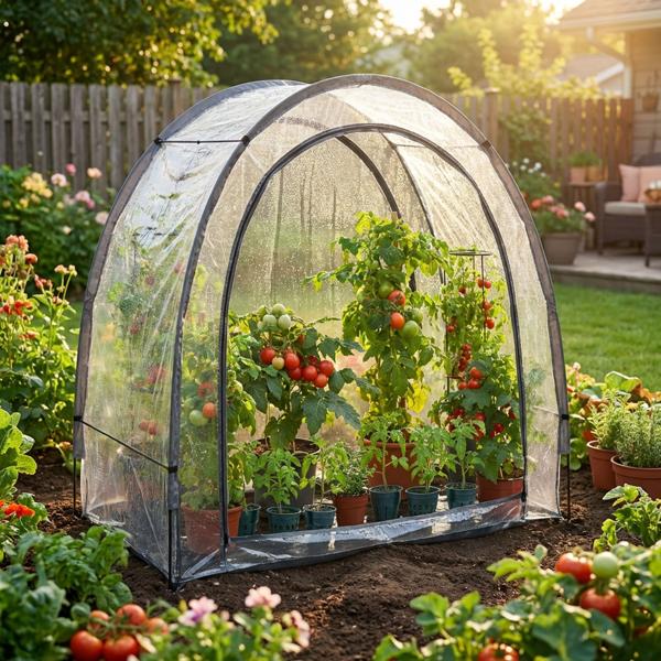 2er-Set Robustes Foliengewächshaus und Überwinterungszelt, 175x186x84 cm: Ein Pflanzenschutz für optimale Ernte & frostfreie Pflege