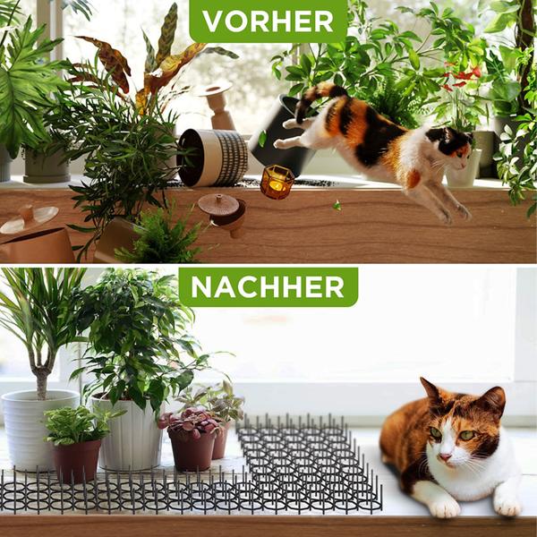 36er-Set Dornen-Gitter mit Spikes zur Tierabwehr: Stachelbarriere-Tiervertreiber gegen Katzen, Hunde, Marder, Schützt Ihre Beete und Pflanzen