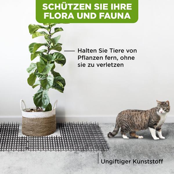 36er-Set Dornen-Gitter mit Spikes zur Tierabwehr: Stachelbarriere-Tiervertreiber gegen Katzen, Hunde, Marder, Schützt Ihre Beete und Pflanzen