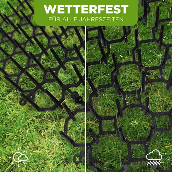 36er-Set Dornen-Gitter mit Spikes zur Tierabwehr: Stachelbarriere-Tiervertreiber gegen Katzen, Hunde, Marder, Schützt Ihre Beete und Pflanzen