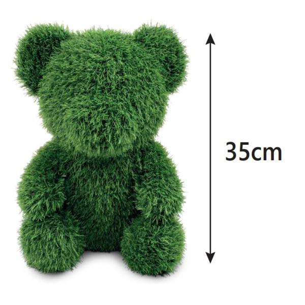 Figurina d‘erba orso decorativo 32 cm: figurina animale d‘erba artificiale per giardino e balcone - facile da curare e sempreverde - crea accenti giocosi e buon umore