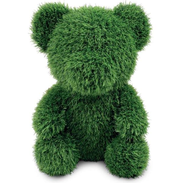Figurina d‘erba orso decorativo 32 cm: figurina animale d‘erba artificiale per giardino e balcone - facile da curare e sempreverde - crea accenti giocosi e buon umore