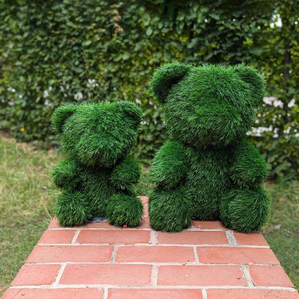 Gras-Figur Deko Bär 50cm: Kunstgras-Tierfigur für Garten & Balkon –pflegeleicht & immergrün – Schafft verspielte Akzente & gute Laune
