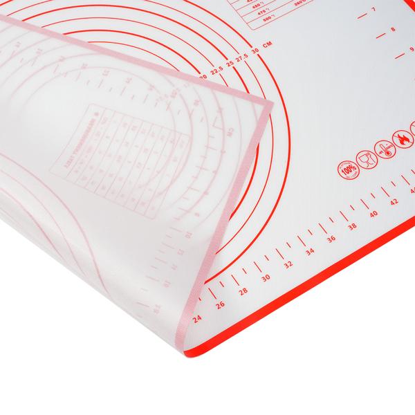 2er-Set Silikon-Backmatte mit Messangaben & Schablonen, antihaftbeschichtet 60 x 40 cm – Vielseitige Teigmatte & Backunterlage für Backprofis