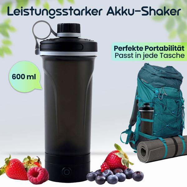 Leistungsstarker Akku-Shaker für Proteinshakes & Smoothies - Tragbar, elektrisch, USB-C aufladbar, klumpenfrei mixen - Ideal für Sport und Fitness 