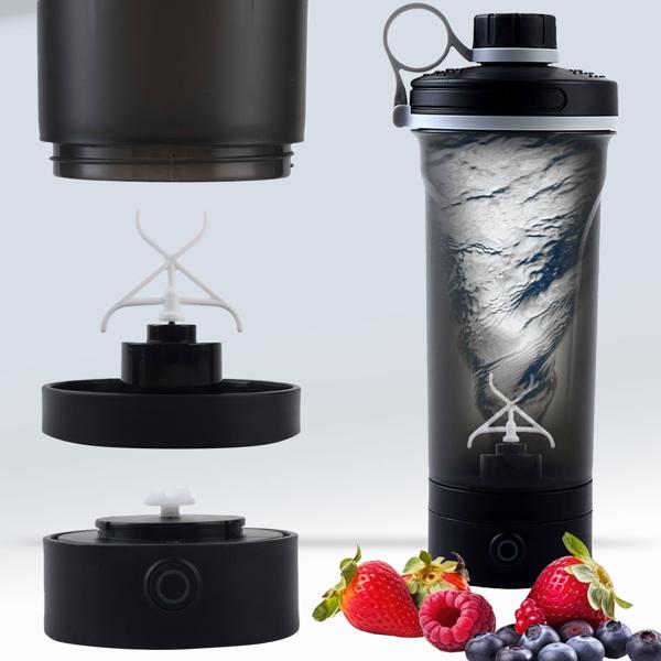 Leistungsstarker Akku-Shaker für Proteinshakes & Smoothies - Tragbar, elektrisch, USB-C aufladbar, klumpenfrei mixen - Ideal für Sport und Fitness 