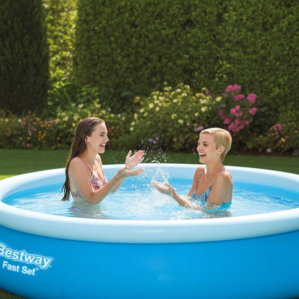 XL Pool mit Filterpumpe, Ø 3,66 m x 76 cm - ein grosser Gartenpool für ungetrübten Badespass und die perfekte Erfrischung 
