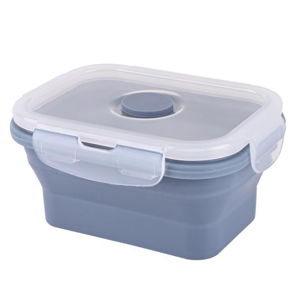8er-Set Silikon-Frischhaltedosen - Zusammenklappbare & faltbare Lunchbox, Bento Box, BPA-frei, mikrowellengeeignet, mit Clip-Verschluss Deckeln