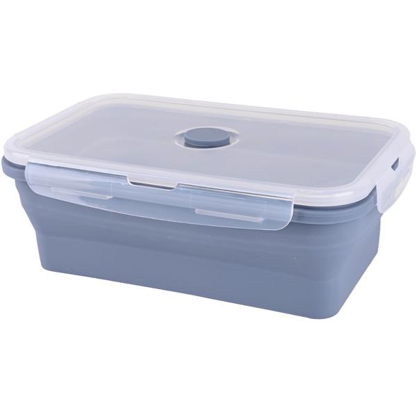 8er-Set Silikon-Frischhaltedosen - Zusammenklappbare & faltbare Lunchbox, Bento Box, BPA-frei, mikrowellengeeignet, mit Clip-Verschluss Deckeln