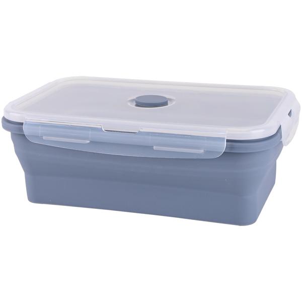 8er-Set Silikon-Frischhaltedosen - Zusammenklappbare & faltbare Lunchbox, Bento Box, BPA-frei, mikrowellengeeignet, mit Clip-Verschluss Deckeln