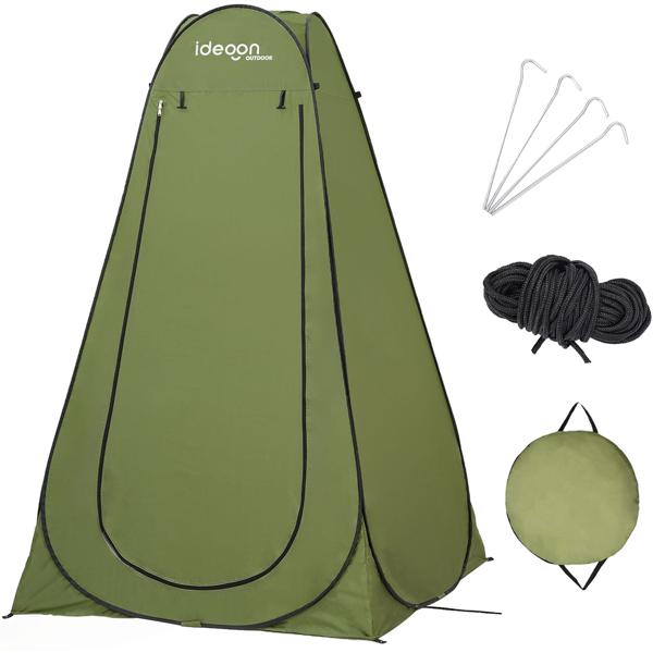 Pop-Up Toilettenzelt - Duschzelt & Umkleidezelt für Camping, Strand & Outdoor, tragbares Sichtschutzzelt grün, schneller Aufbau