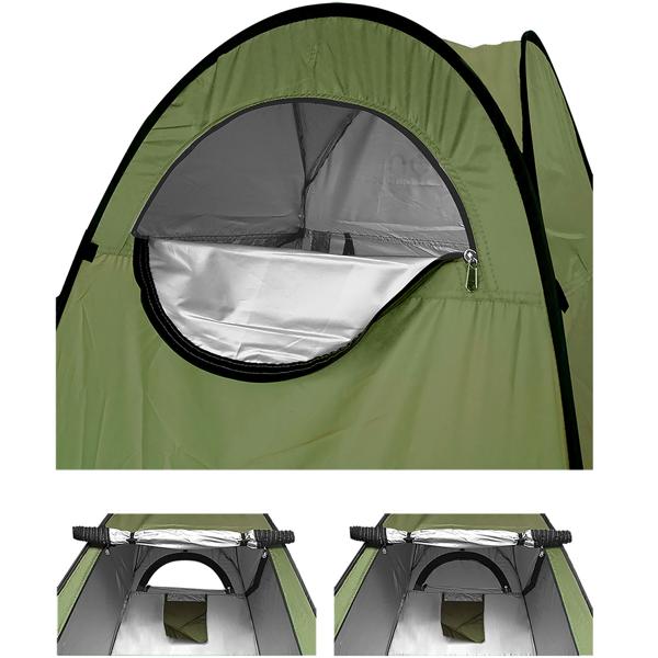 Pop-Up Toilettenzelt - Duschzelt & Umkleidezelt für Camping, Strand & Outdoor, tragbares Sichtschutzzelt grün, schneller Aufbau