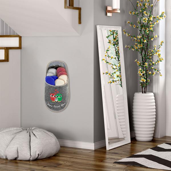 Set de chaussons d‘invités hiboux - 5 paires confortables multicolores avec semelle renforcée - Hygiénique - Tailles variées 35-45 - Protection sols