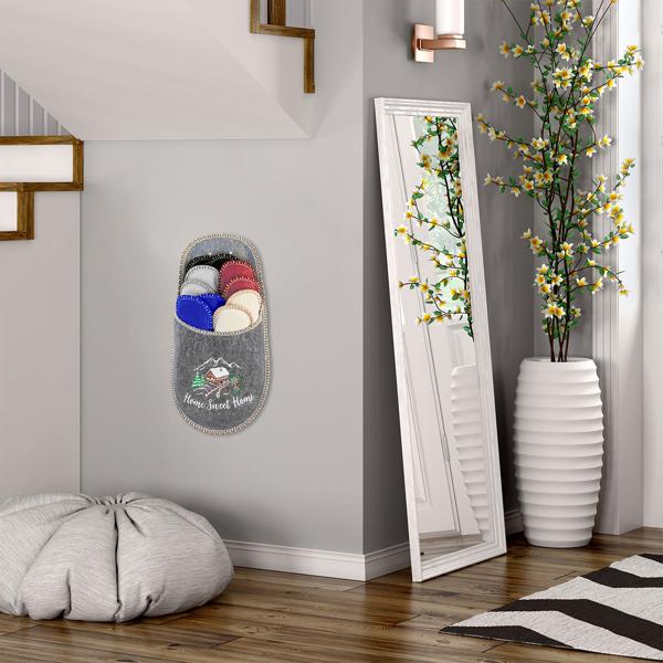 Chaussons Invités - Set de 5 Paires Feutre Confortable & Semelle Renforcée - Anti-saleté & Protection Sol - Tailles 35-45 - Home Sweet Home