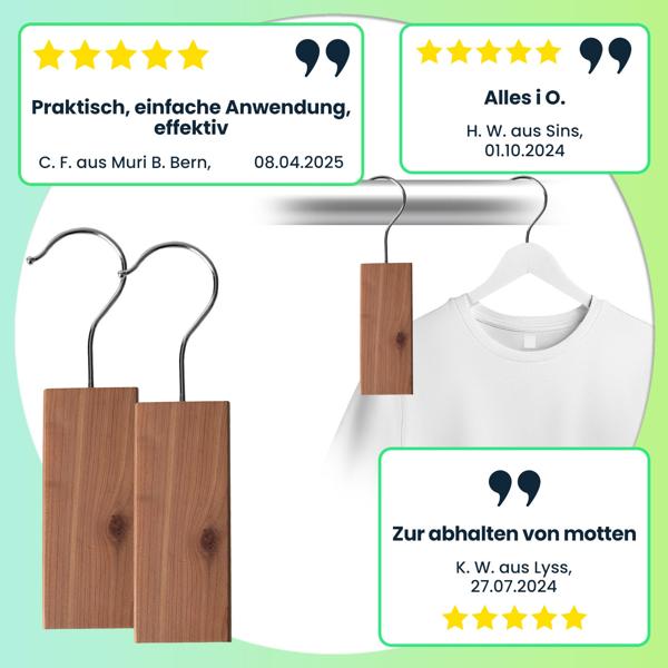 Zedernholz-Set aus 20 Zedernholz-Blöcken und 30 Zedernholz-Ringen: Natürlicher Mottenschutz für Kleiderschrank, Küche & Vorratsschrank