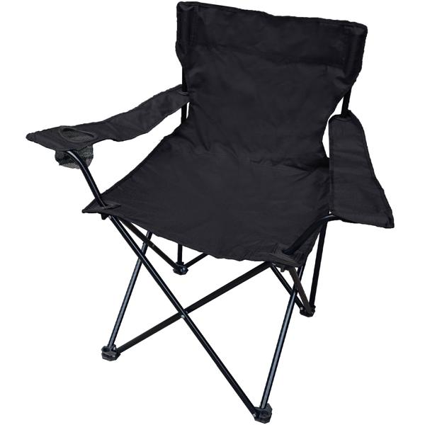 4er-Set Camping Faltstuhl Schwarz klappbar: Mit Armlehne & Getränkehalter – Kompakt, robust & bequem – Ihr perfekter Begleiter für Outdoor