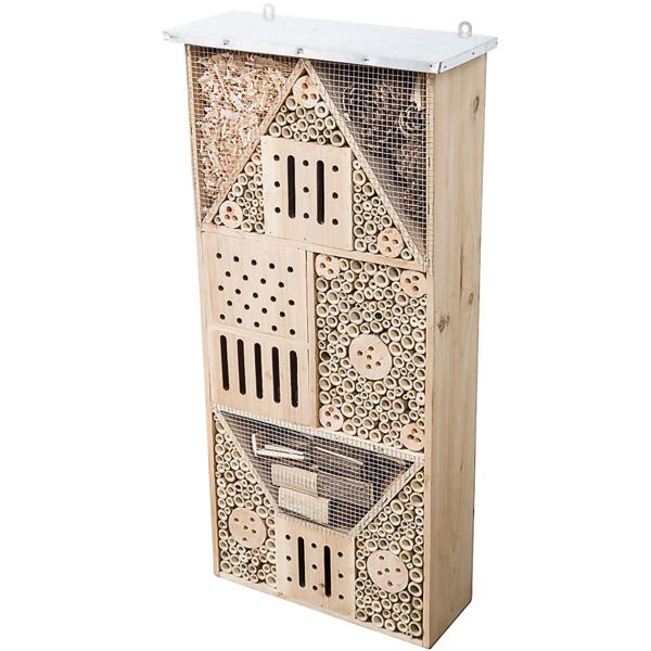 Premium XXL Insektenhotel für Wildbienen & Nützlinge: Massiv, robust & artgerecht – Fördert die Artenvielfalt im Garten
