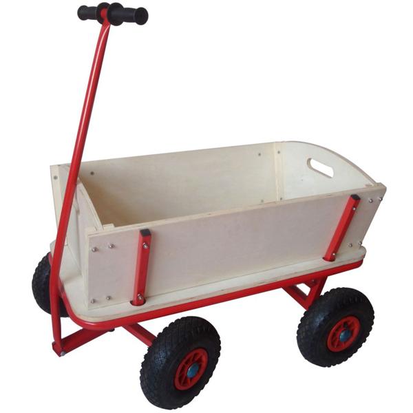 Vielseitiger Bollerwagen mit Luftreifen, 100kg Tragkraft: Robust & geländegängig  – Ein idealer Begleiter für Ausflüge & Transporte