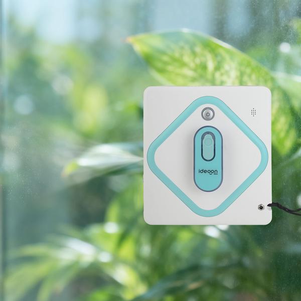 Smarter AI Fensterputzroboter: 3000Pa Glasreinigungsroboter mit App-Steuerung, Fernbedienung, Sicherungsseil für streifenfreie saubere Fenster