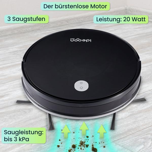 3in1 Saug-Wischroboter: 3 kPa Leistung,  Automatischer Bodenreiniger mit bürstenlosem Motor und App-Steuerung. Reinigt bis 120 m², Ihr Smart Home Putzhelfer
