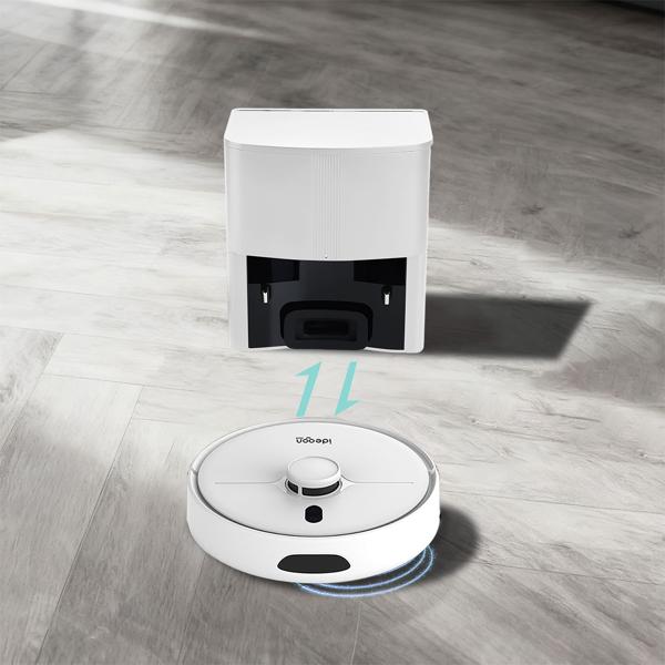 Ultimativer Saug-Wisch-Roboter 6000 Pa mit 2-in-1 Wischfunktion, Li-Ionen-Akku, Laser-Navigation - Smart-Home WLAN Saugwischer 