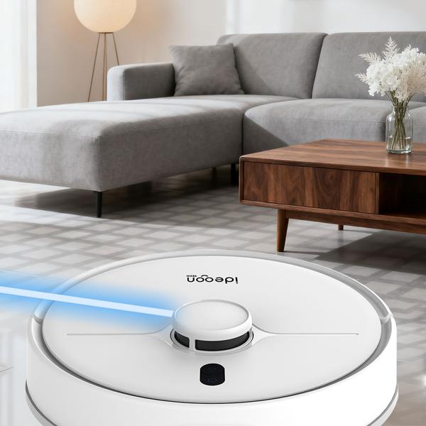Ultimativer Saug-Wisch-Roboter 6000 Pa mit 2-in-1 Wischfunktion, Li-Ionen-Akku, Laser-Navigation - Smart-Home WLAN Saugwischer 