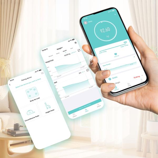 Top Körperanalysewaage aus Glas (max. 180 kg): Exakte Körperanalyse, misst Fett, BMI, Puls & Körpertyp. Ideal für Ihr Fitness-Ziel mit Fitdays App