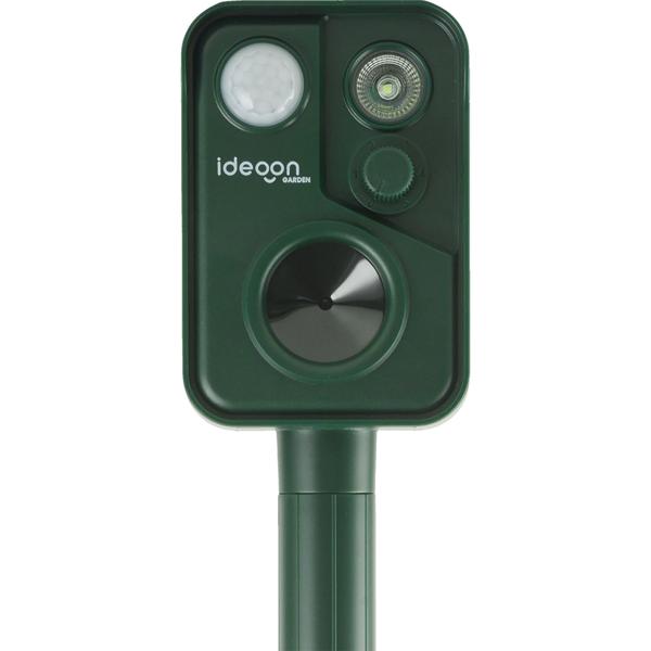 Scaccia animali a ultrasuoni con sensore PIR e luce LED lampeggiante - 13,5-45,5 kHz, affidabile dissuasore solare contro martore, cani, gatti e uccelli