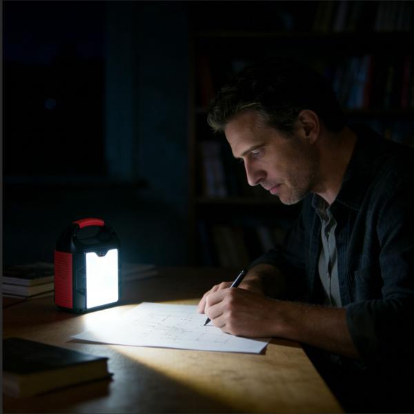 Kompakte Powerstation 88,8Wh Solargenerator mit 230V Steckdose, 100W, USB-C PD65W, 12V DC, LED-Display & 500lm Leuchte für Camping & Notstrom